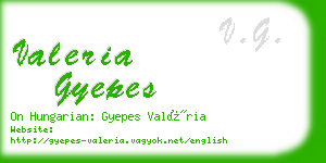 valeria gyepes business card